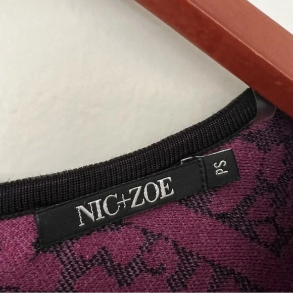 NIC + ZOE Purple Animal Print A-Line Dress - Picture 4 of 6